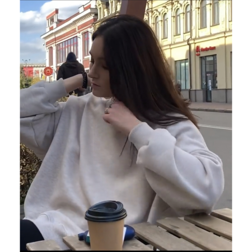 Світшот Оверсайз бежевий меланж